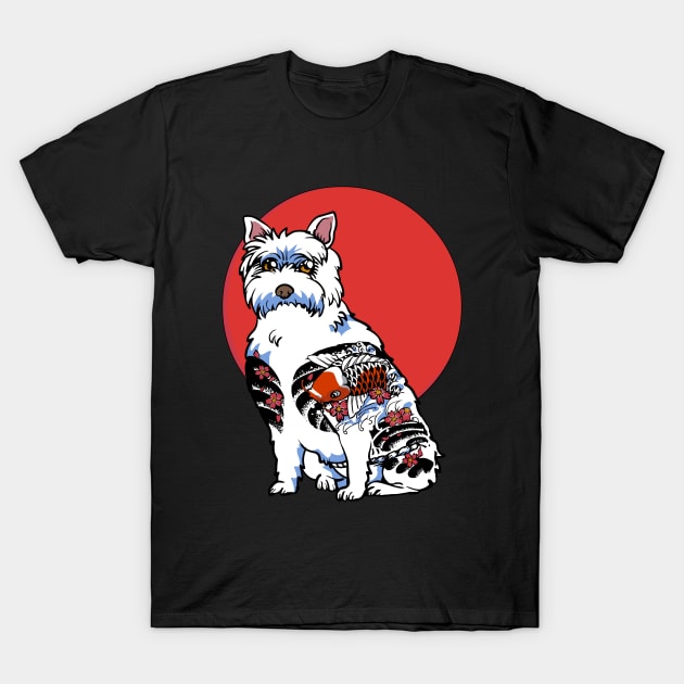 Yakuza West Highland Terrier T-Shirt by huebucket